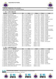 200 m LIBRE FEMENINO 1 200 m LIBRE MASCULINO 2