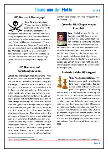 Starfleet-Gazette, Ausgabe 042 (Juli 2016)