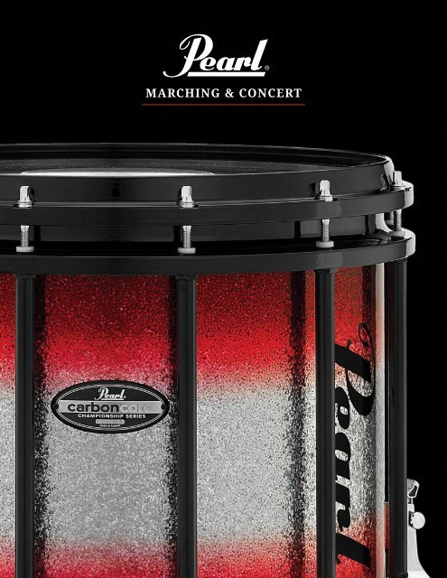 Pearl Championship CarbonCore FFX Marching Snare Drum - 14 x 12 inch -  Piano Black Lacquer