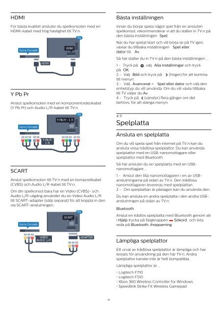 Philips 6000 series T&eacute;l&eacute;viseur ultra-plat 4K avec Android TV&trade; - Mode d&rsquo;emploi - SWE