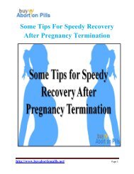 Some Tips for Speedy Recovery after Pregnancy Termination