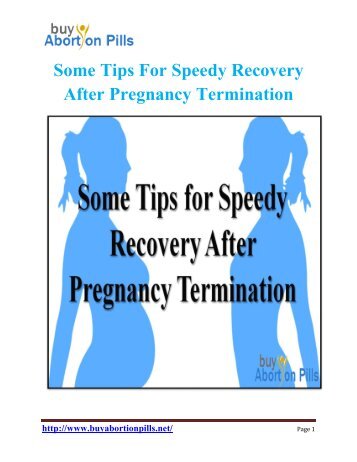 Some Tips for Speedy Recovery after Pregnancy Termination