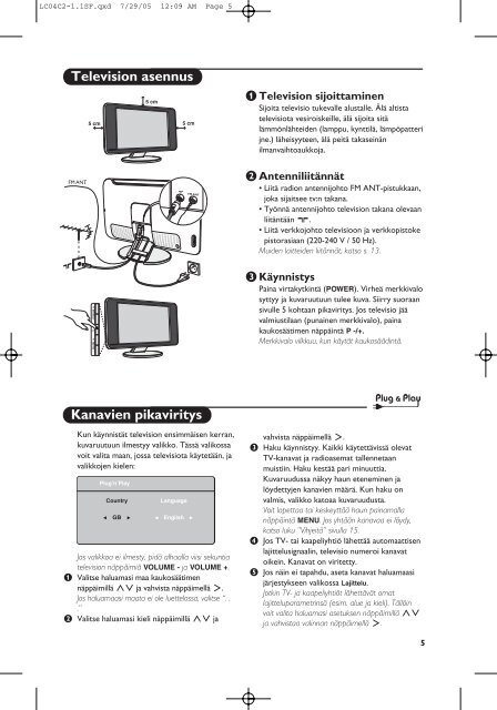 Philips T&eacute;l&eacute;viseur - Mode d&rsquo;emploi - FIN