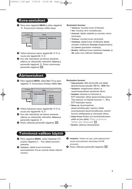 Philips T&eacute;l&eacute;viseur - Mode d&rsquo;emploi - FIN