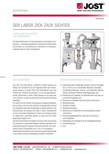 DER LABOR-ZICK-ZACK-SICHTER. - JÖST GmbH + Co.KG