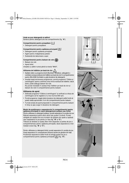 KitchenAid INDIANA 1200 - Washing machine - INDIANA 1200 - Washing machine RO (859235420000) Istruzioni per l'Uso