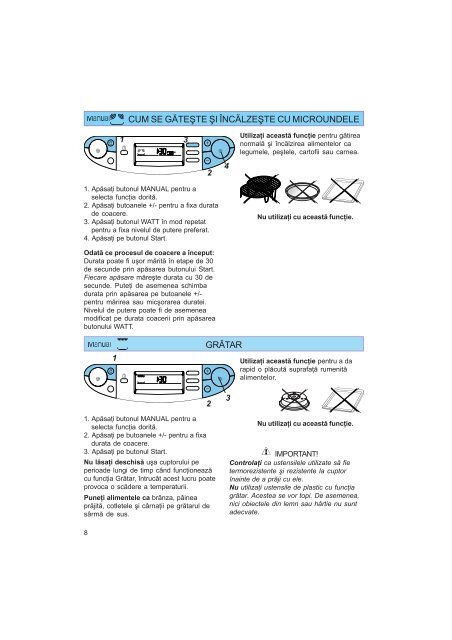 KitchenAid JT 358 alu - Microwave - JT 358 alu - Microwave RO (858735899640) Istruzioni per l'Uso