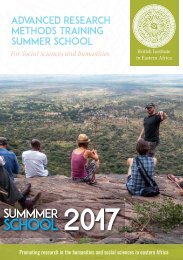 The BIEA Summer School brochure