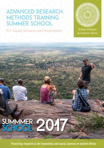 The BIEA Summer School brochure