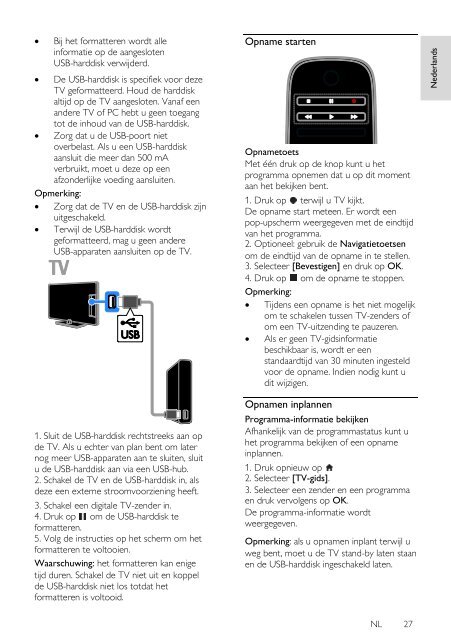 Philips 3000 series T&eacute;l&eacute;viseur LED Smart TV plat - Mode d&rsquo;emploi - NLD