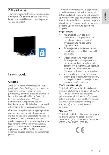 Philips 3000 series T&eacute;l&eacute;viseur LED Smart TV plat - Mode d&rsquo;emploi - SLV