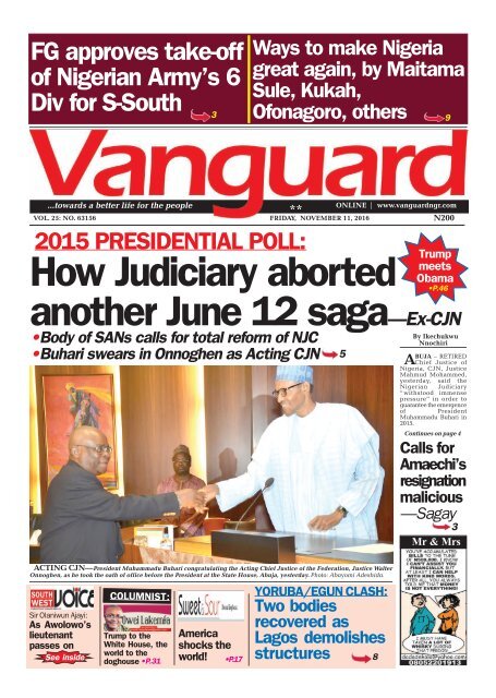 2015 PRESIDENTIAL POLL: How Judiciary aborted another June 12 saga—Ex-CJN