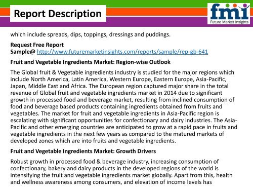 Fruit and Vegetable Ingredients Market 2