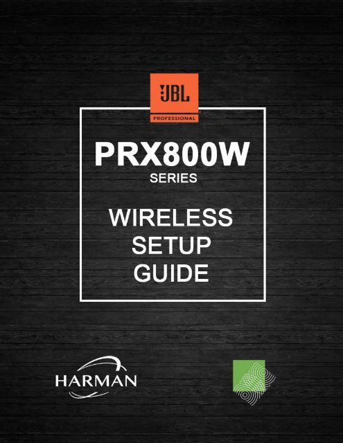 PRX800W - Wireless setup guide