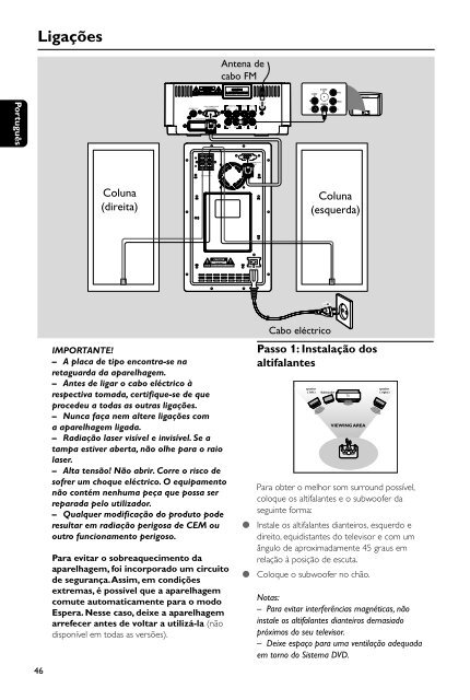 Philips Microcha&icirc;ne DVD - Mode d&rsquo;emploi - POR