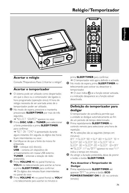 Philips Microcha&icirc;ne DVD - Mode d&rsquo;emploi - POR