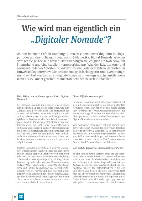 UmweltDialog Nr 6: CSR im digitalen Zeitalter