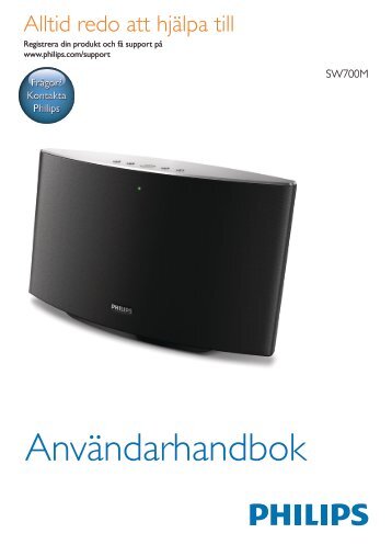 Philips Enceinte multiroom Spotify - Mode dâemploi - SWE