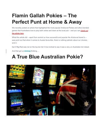 Flamin Gallah Pokies – The Perfect Punt at Home & Away