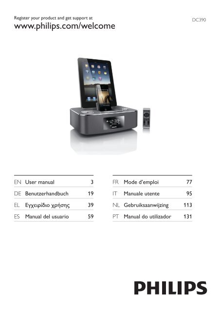 Philips Station d'accueil pour iPod/iPhone/iPad - Mode d&rsquo;emploi - ENG