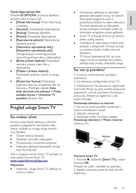 Philips 5000 series T&eacute;l&eacute;viseur LED Smart TV - Mode d&rsquo;emploi - HRV