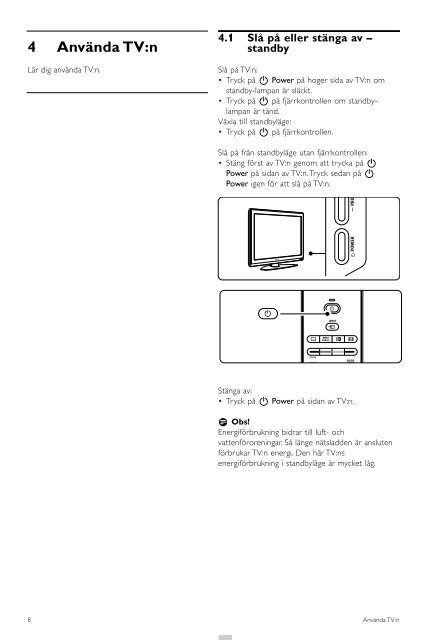 Philips Cineos T&eacute;l&eacute;viseur LCD professionnel - Mode d&rsquo;emploi - SWE