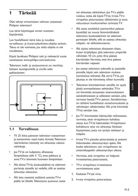 Philips TV LCD - Mode d&rsquo;emploi - FIN