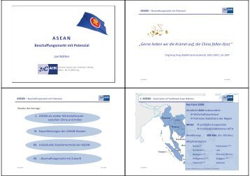 ASEAN - Beschaffungsmarkt mit Potenzial