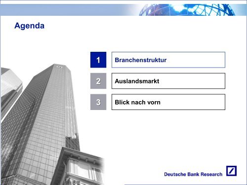 Präsentation: Deutsche Elektroindustrie - Deutsche Bank Research