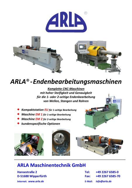 Übersichtskatalog "ARLA-Endenbearbeitungsmaschinen"