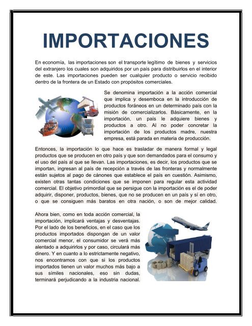 COMERCIO INTERNACIONAL Y EXTERIROR