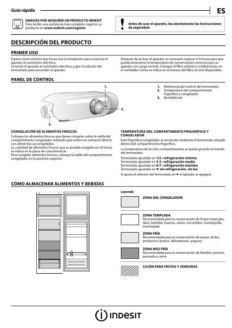 KitchenAid T 16 A1 D S/I - Fridge/freezer combination - T 16 A1 D S/I - Fridge/freezer combination ES (F093232) Setup and user guide