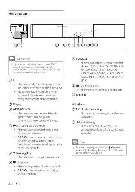 Philips Home Cin&eacute;ma - Mode d&rsquo;emploi - NLD