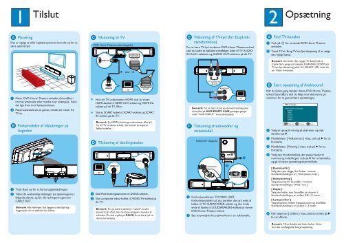 Philips Home Cin&eacute;ma - Guide de mise en route - NOR