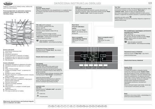 KitchenAid US 20RUL - Side-by-Side - US 20RUL - Side-by-Side PL (858644711000) Scheda programmi