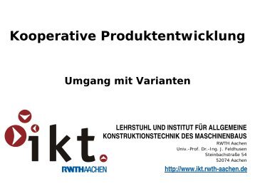 KoPro: Variantenmanagement - Institut für Allgemeine ...