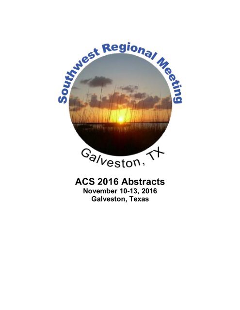 ACS 2016 Abstracts