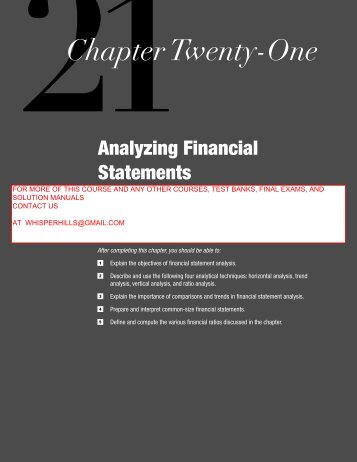 Solution Manual For Financial Accounting Tools For