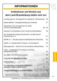 wegweiser durch die agenturen für arbeit im land brandenburg - LVV