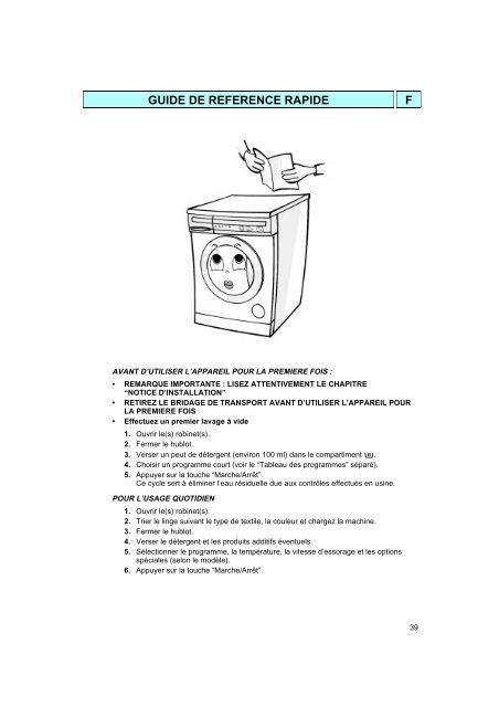 KitchenAid AWM 409 - Washing machine - AWM 409 - Washing machine FR (857040929000) Istruzioni per l'Uso