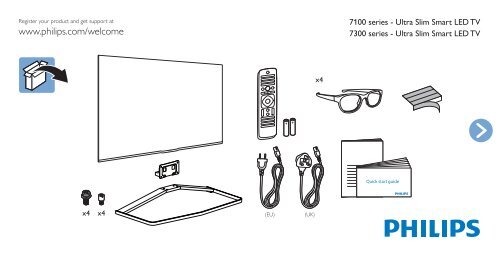 Philips 7000 series T&eacute;l&eacute;viseur LED ultra-plat Smart TV Full HD - Guide de mise en route - HEB