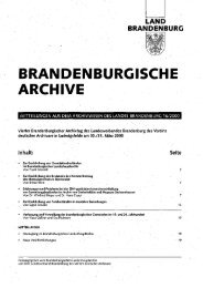 Erschließung von Grund- aktenbeständen im Branden