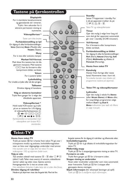 Philips t&eacute;l&eacute;viseur st&eacute;r&eacute;o - Mode d&rsquo;emploi - NLD