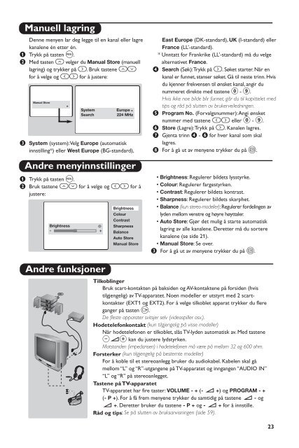 Philips t&eacute;l&eacute;viseur st&eacute;r&eacute;o - Mode d&rsquo;emploi - NLD