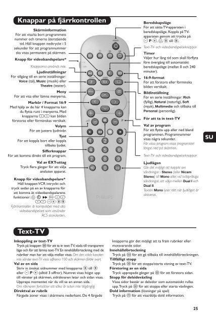 Philips t&eacute;l&eacute;viseur st&eacute;r&eacute;o - Mode d&rsquo;emploi - NLD