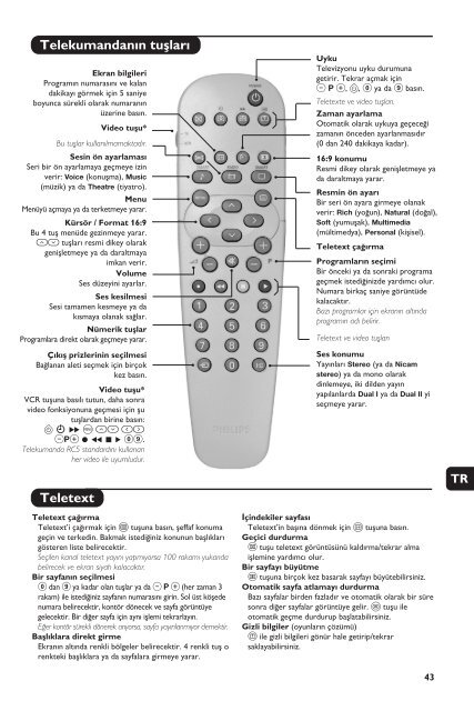 Philips t&eacute;l&eacute;viseur st&eacute;r&eacute;o - Mode d&rsquo;emploi - NLD