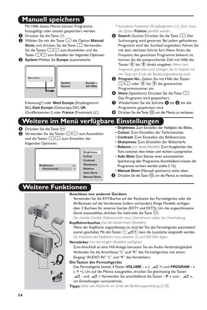 Philips t&eacute;l&eacute;viseur st&eacute;r&eacute;o - Mode d&rsquo;emploi - SLV