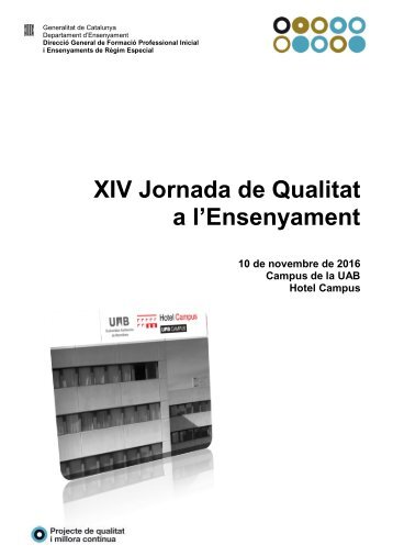 XIV Jornada de Qualitat a l’Ensenyament