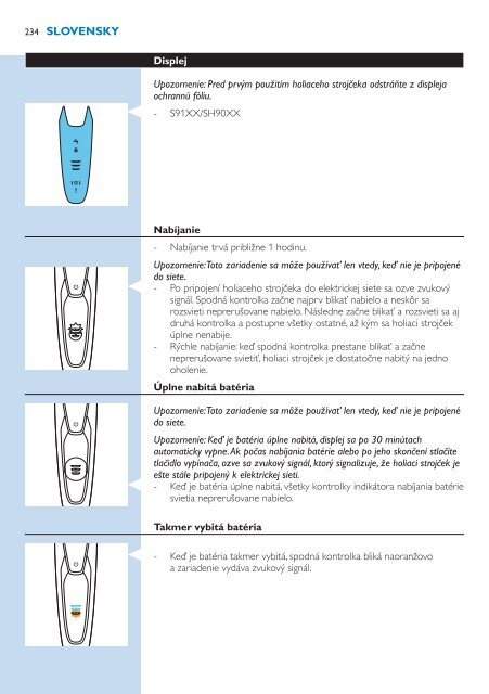 Philips Shaver series 9000 Rasoir &eacute;lectrique rasage &agrave; sec ou sous l'eau - Mode d&rsquo;emploi - SRP