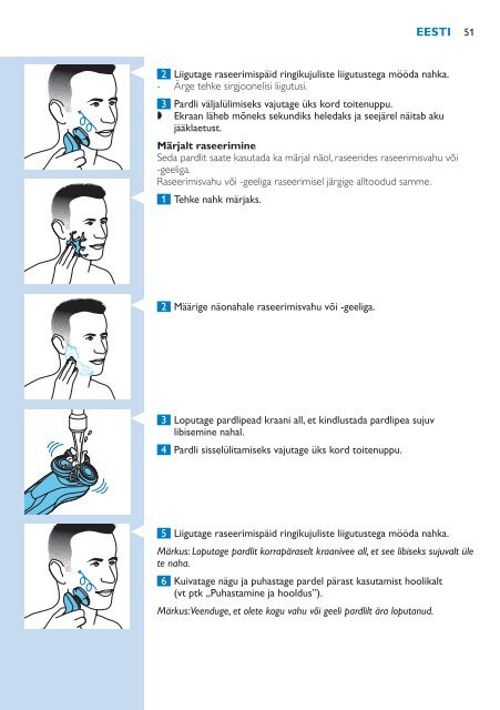 Philips Shaver series 9000 Rasoir &eacute;lectrique rasage &agrave; sec ou sous l'eau - Mode d&rsquo;emploi - SRP